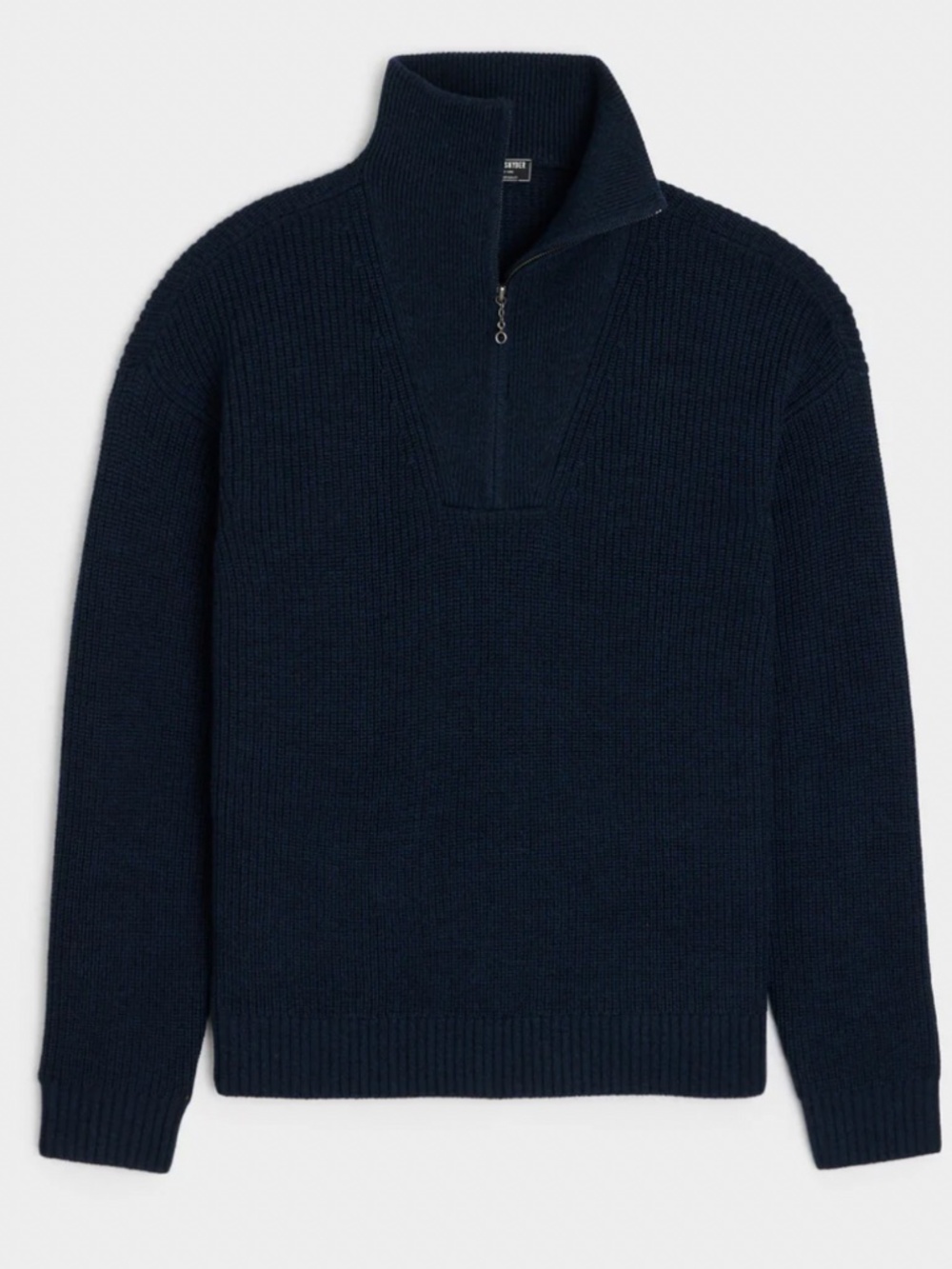 Todd Snyder 100% Merino Quarter Zip Sweater Men's Large New Navy Blue
